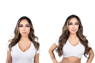 Linda 20'' 160G Cosmo (R1 B/7) Ombre Lace Weft Clip-in 100% Remy Human Hair Extensions