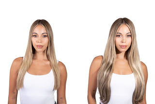 Zoe 22'' 220G Martini Balayage Lace Weft Clip-In Remy Hair Extensions