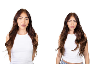 Linda 20'' 160G Espresso Brown Lace Weft Clip-In Remy Hair Extensions