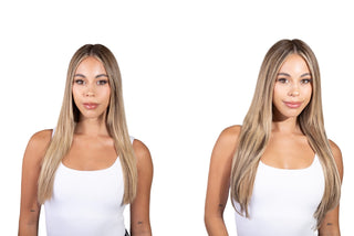 Linda 20'' 160G Martini Balayage Lace Weft Clip-In Remy Hair Extensions