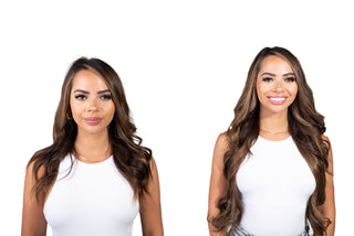 Kenza 22'' 240G Off Brown ProSeam Clip-In Remy Hair Extensions