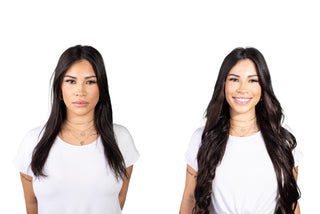 Zoe 22'' 220G Deep Brown Lace Weft Clip-In Remy Hair Extensions