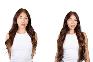 Zoe 22'' 220G Espresso Brown Lace Weft Clip-In Remy Hair Extensions