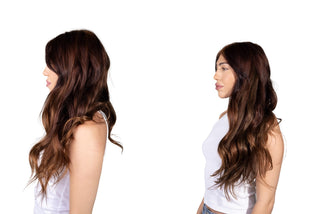 Linda 20'' 160G Espresso Brown Lace Weft Clip-In Remy Hair Extensions