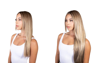 Zoe 22'' 220G Martini Balayage Lace Weft Clip-In Remy Hair Extensions