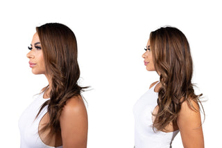 Athena 16'' 120G Off Brown (#7) Lace Weft Clip-in 100% Remy Human Hair Extensions