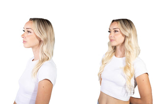 Bella 18'' 140G Sunrise Ombre Lace Weft Clip-In Remy Hair Extensions