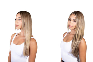 Linda 20'' 160G Martini Balayage Lace Weft Clip-In Remy Hair Extensions