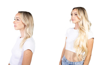 Zoe 22'' 220G Sunrise Ombre Lace Weft Clip-In Remy Hair Extensions