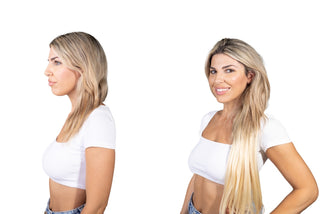 Zoe 22'' 220G Milkyway Balayage Lace Weft Clip-In Remy Hair Extensions