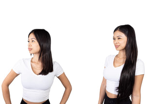 Zoe 22'' 220G Natural Black Lace Weft Clip-In Remy Hair Extensions