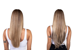 Zoe 22'' 220G Martini Balayage Lace Weft Clip-In Remy Hair Extensions