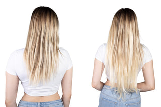 Zoe 22'' 220G Beach Blonde Lace Weft Clip-In Remy Hair Extensions