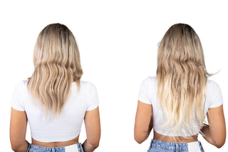 Linda 20'' 160G Milkyway Balayage Lace Weft Clip-In Remy Hair Extensions