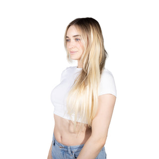 Aria 18'' 120G Creme Blonde Lace Weft Clip