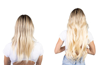 Zoe 22'' 220G Sunrise Ombre Lace Weft Clip-In Remy Hair Extensions