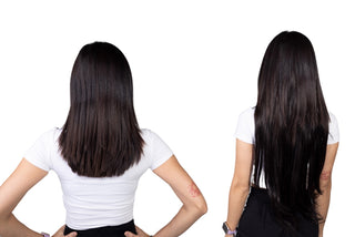 Zoe 22'' 220G Natural Black Lace Weft Clip-In Remy Hair Extensions