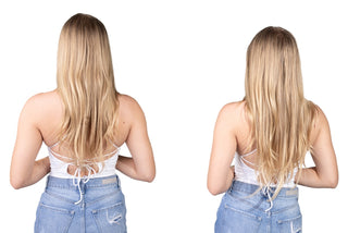 Linda 20'' 160G Honey Highlights Lace Weft Clip-In Remy Hair Extensions