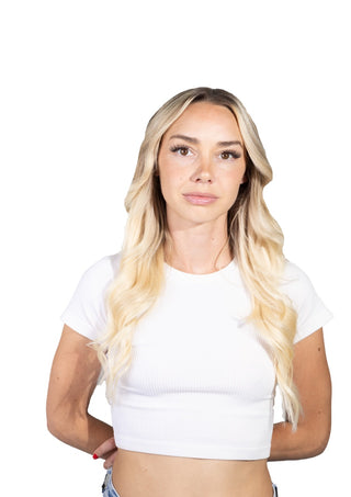 Bella 18'' 140G Sunrise Ombre Lace Weft Clip-In Remy Hair Extensions