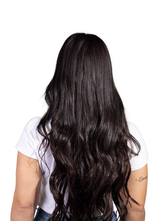 Zoe 22'' 220G Deep Brown Lace Weft Clip-In Remy Hair Extensions