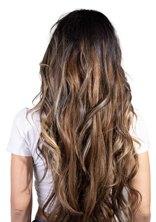 Zoe 22'' 220G Cosmo Ombre Lace Weft Clip-In Remy Hair Extensions