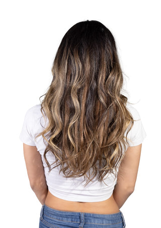 Tanya 16'' 140G Cosmo Ombre ProSeam Clip-In Remy Hair Extensions